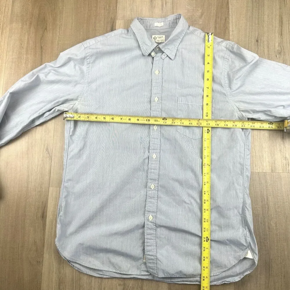 J. Crew Men's Large L Long Sleeve Light Blue Button Up Shirt